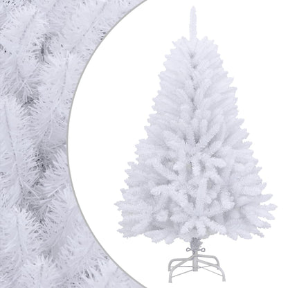Artificial Hinged Christmas Tree White PVC, metal Medium