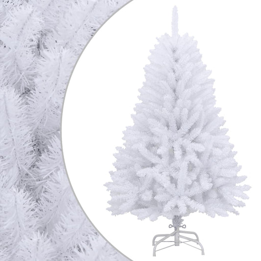 Artificial Hinged Christmas Tree White PVC, metal Medium