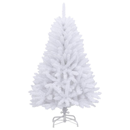 Artificial Hinged Christmas Tree White PVC, metal Medium