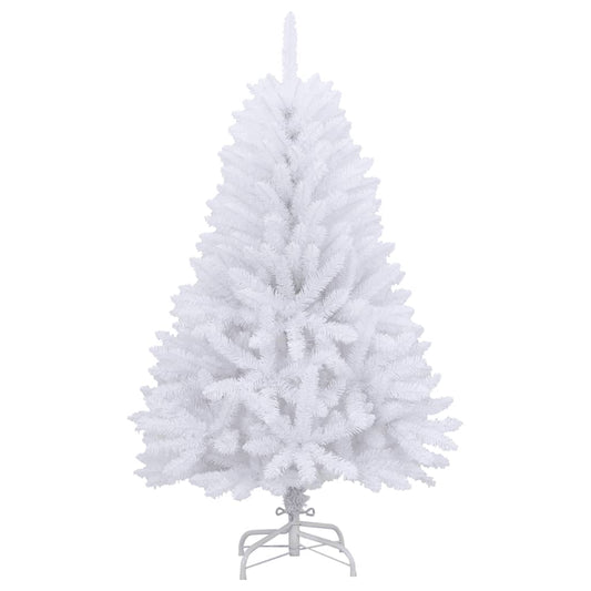 Artificial Hinged Christmas Tree White PVC, metal Medium