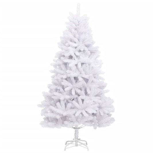 Artificial Hinged Christmas Tree White PVC, Metal Large