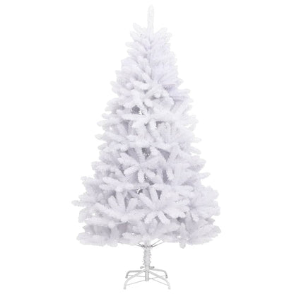Artificial Hinged Christmas Tree White PVC, metal Tall Foldable