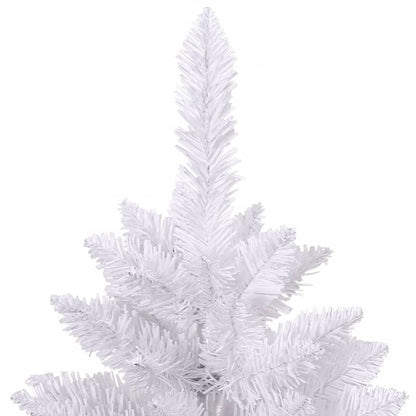 Artificial Hinged Christmas Tree White PVC, metal Tall Foldable