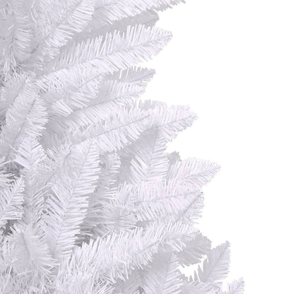 Artificial Hinged Christmas Tree White PVC, metal Tall Foldable