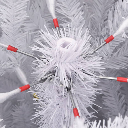 Artificial Hinged Christmas Tree White PVC Extra Tall