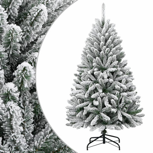 Artificial Hinged Christmas Tree Green and white PVC, metal Medium