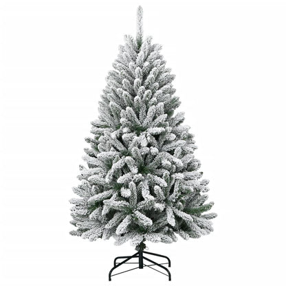 Artificial Hinged Christmas Tree Green and white PVC, metal Medium