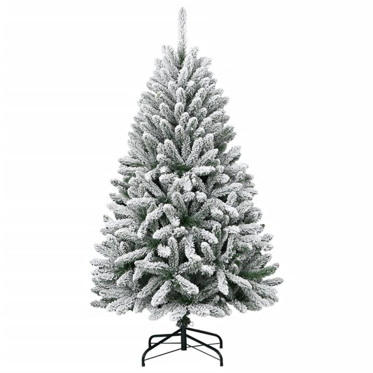 Artificial Hinged Christmas Tree Green and white PVC, metal Medium