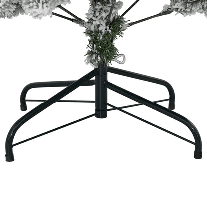 Artificial Hinged Christmas Tree Green and white PVC, metal Medium