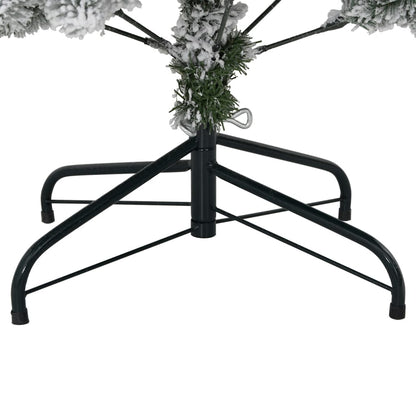 Artificial Hinged Christmas Tree Green and white PVC, metal