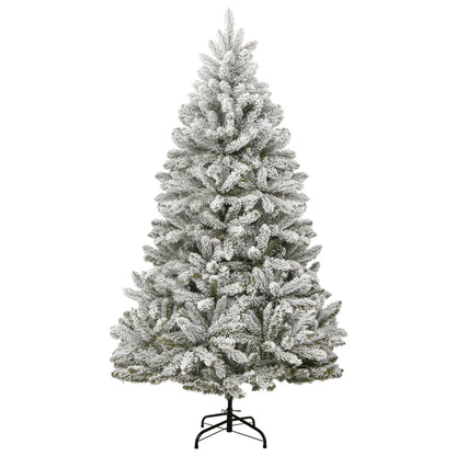 Artificial Hinged Christmas Tree Green and white PVC and metal