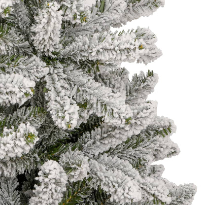 Artificial Hinged Christmas Tree Green and white PVC and metal