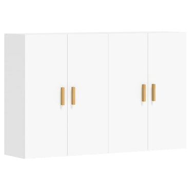 Wall Mounted Cabinets 2 pcs White Engineered Wood