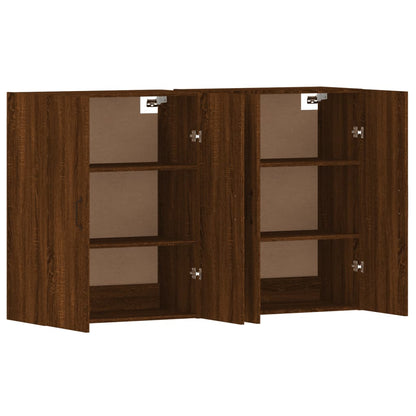 Wall Mounted Cabinets 2 pcs Brown Oak Engineered Wood