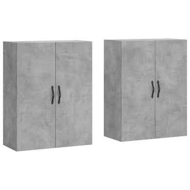 Wall Mounted Cabinets 2 pcs Concrete Grey Engineered Wood