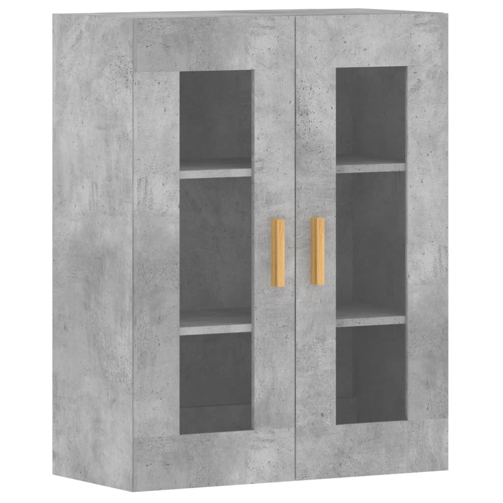 Wall Mounted Cabinets 2 pcs Concrete Grey Engineered Wood