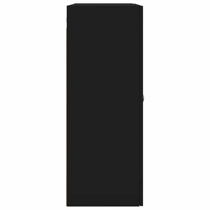 Wall Mounted Cabinets 2 pcs Black Engineered Wood