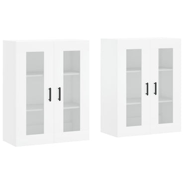 Wall Mounted Cabinets 2 pcs White Engineered Wood