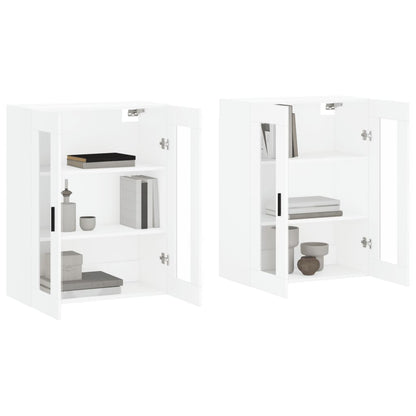 Wall Mounted Cabinets 2 pcs White Engineered Wood