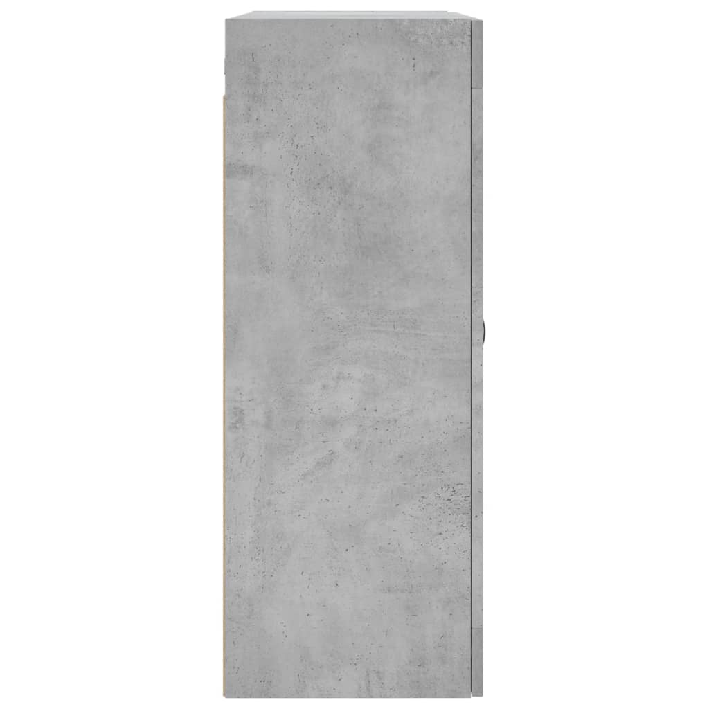 Wall Mounted Cabinets 2 pcs Concrete Grey Engineered Wood