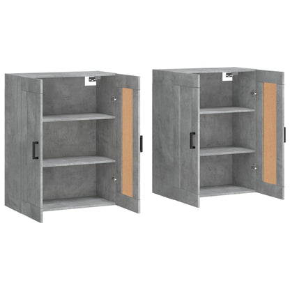 Wall Mounted Cabinets 2 pcs Concrete Grey Engineered Wood