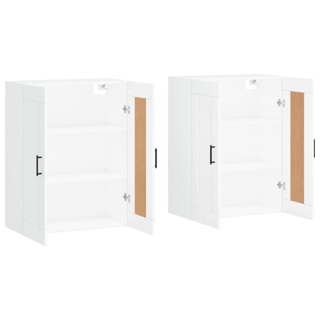 Wall Mounted Cabinets 2 pcs White Engineered Wood