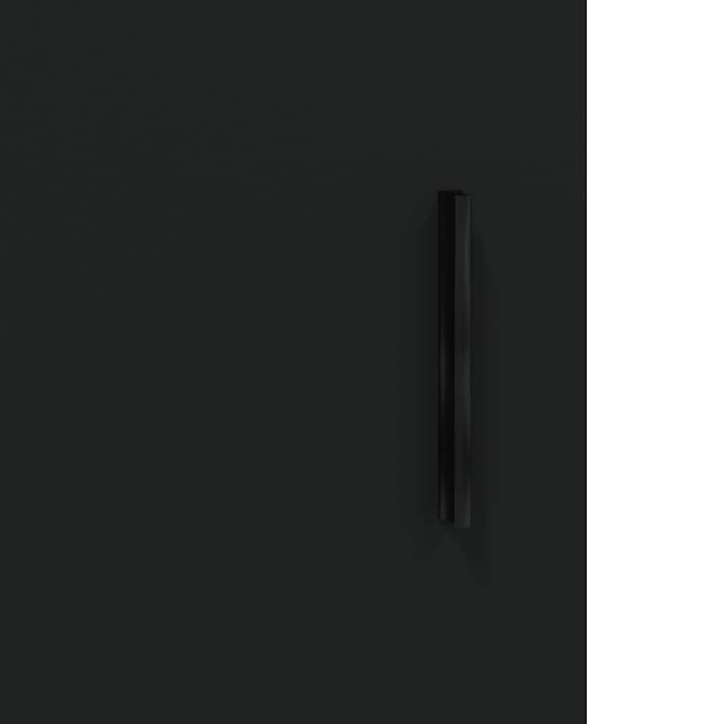 Wall Mounted Cabinets 2 pcs Black Engineered Wood