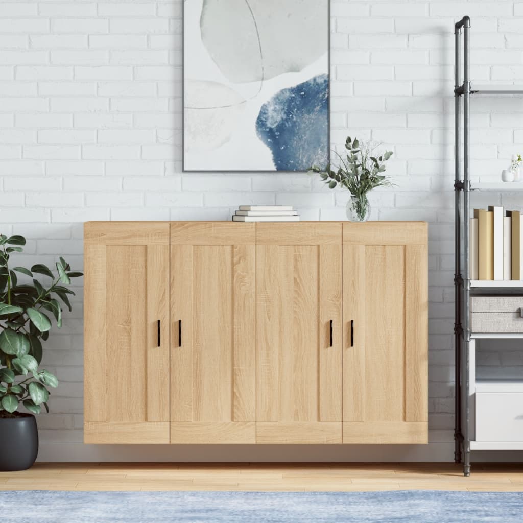 Wall Mounted Cabinets 2 pcs Sonoma Oak Engineered Wood