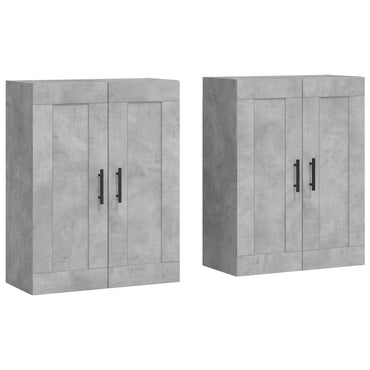 Wall Mounted Cabinets 2 pcs Concrete Grey Engineered Wood