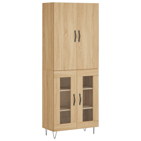 Highboard Sonoma Oak 69.5x34x180 cm Engineered Wood