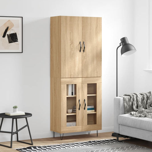 Highboard Sonoma Oak 69.5x34x180 cm Engineered Wood