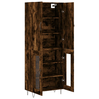 Highboard Smoked Oak 69.5x34x180 cm Engineered Wood