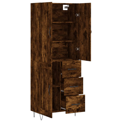 Highboard Smoked Oak 69,5x34x180 cm Engineered Wood