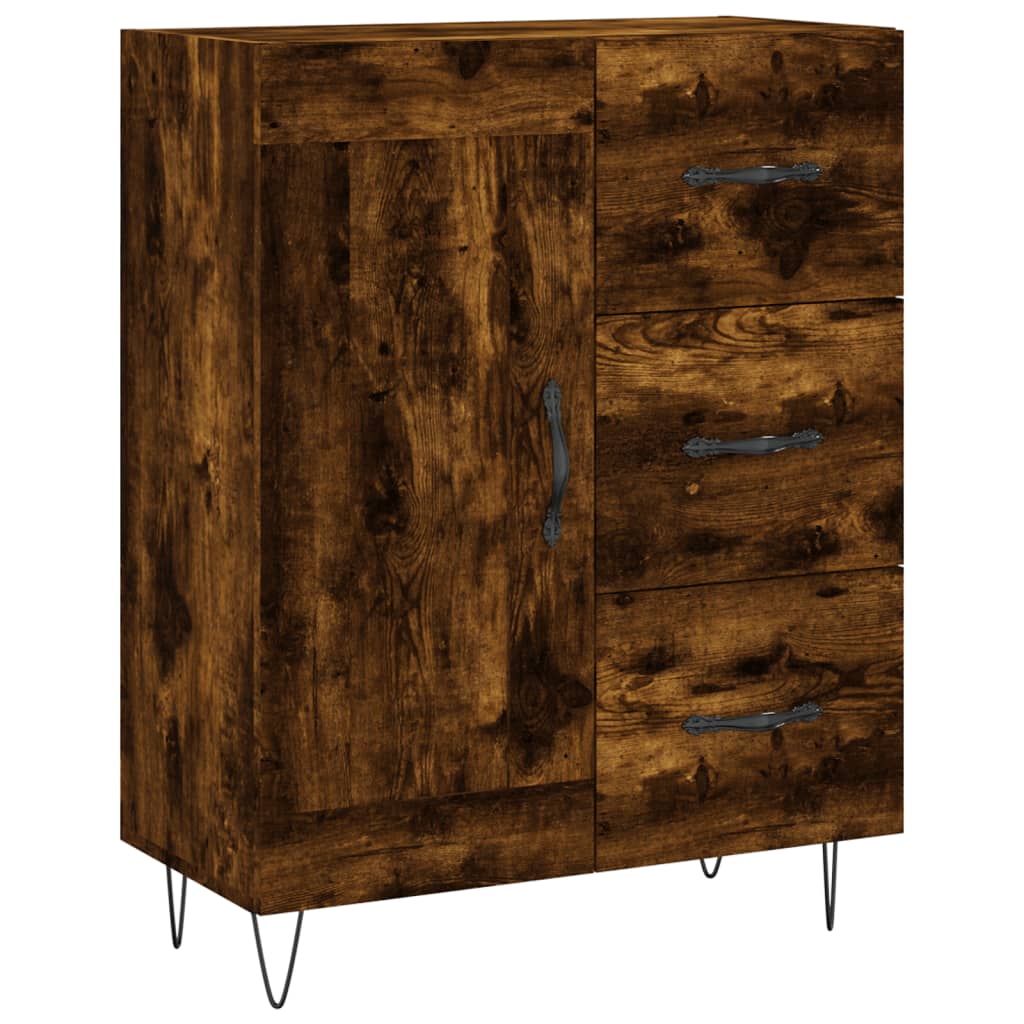 Highboard Smoked Oak 69,5x34x180 cm Engineered Wood