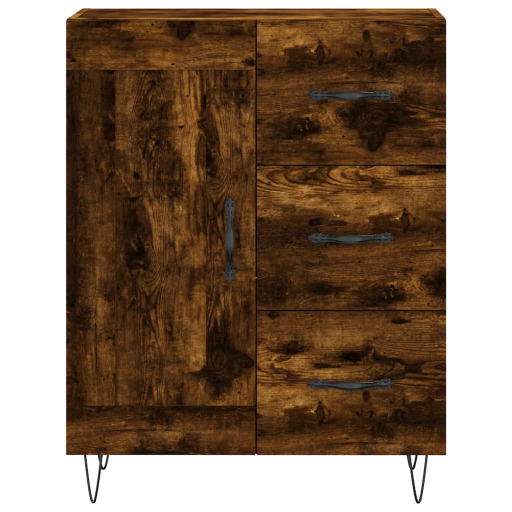 Highboard Smoked Oak 69,5x34x180 cm Engineered Wood