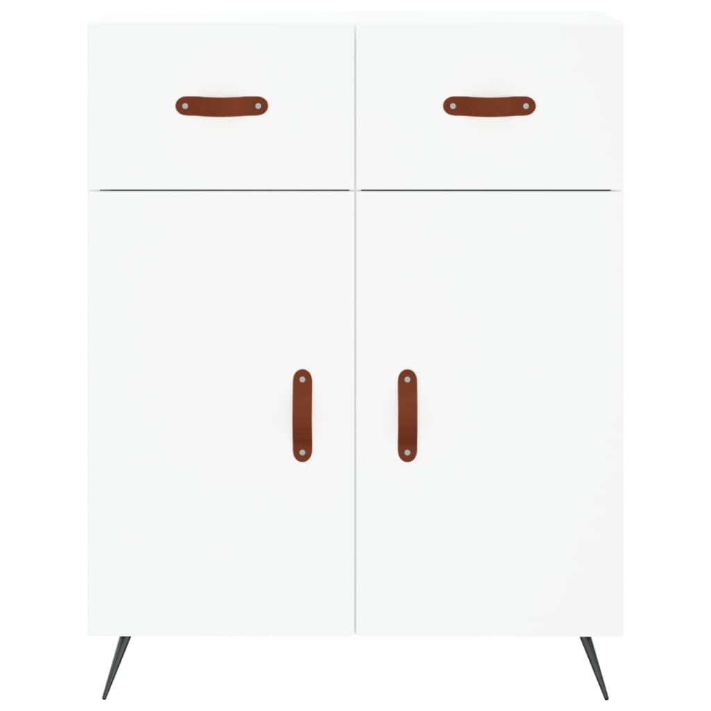Highboard White 69,5x34x180 cm Engineered Wood