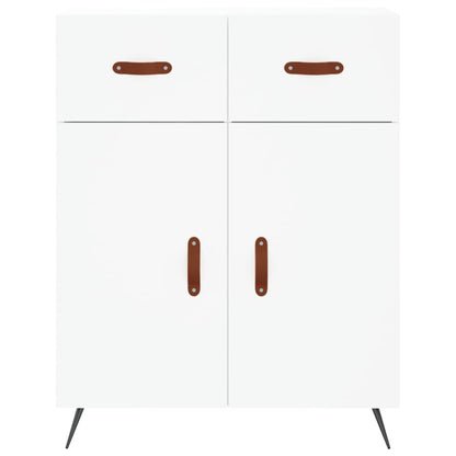 Highboard White 69,5x34x180 cm Engineered Wood