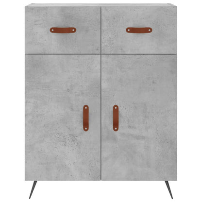 Highboard Concrete Grey 69,5x34x180 cm Engineered Wood