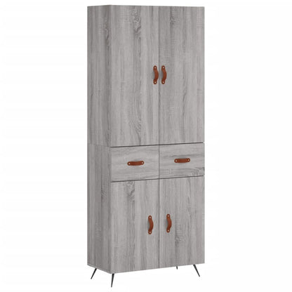 Highboard Grey Sonoma 69,5x34x180 cm Engineered Wood