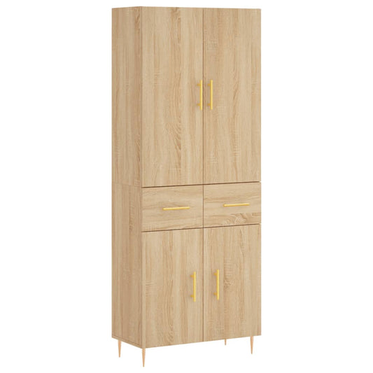 Highboard Sonoma Oak 69.5x34x180 cm Engineered Wood