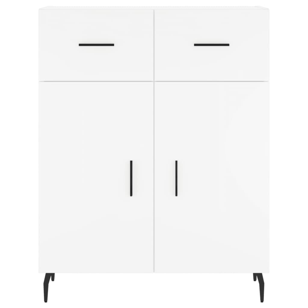 Highboard White 69.5x34x180 cm Engineered Wood