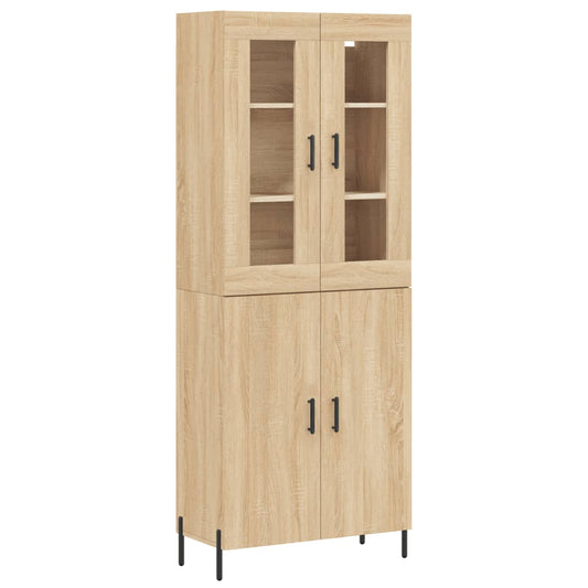 Highboard Sonoma Oak 69.5x34x180 cm Engineered Wood