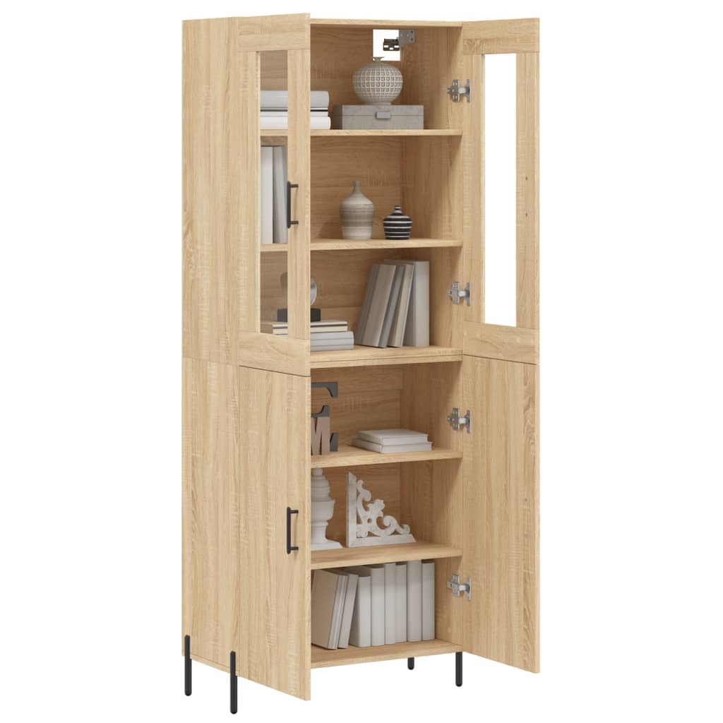 Highboard Sonoma Oak 69.5x34x180 cm Engineered Wood
