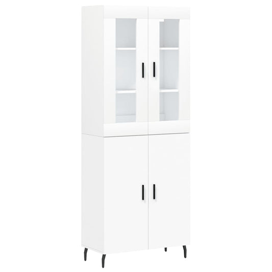 Highboard White 69.5x34x180 cm Engineered Wood