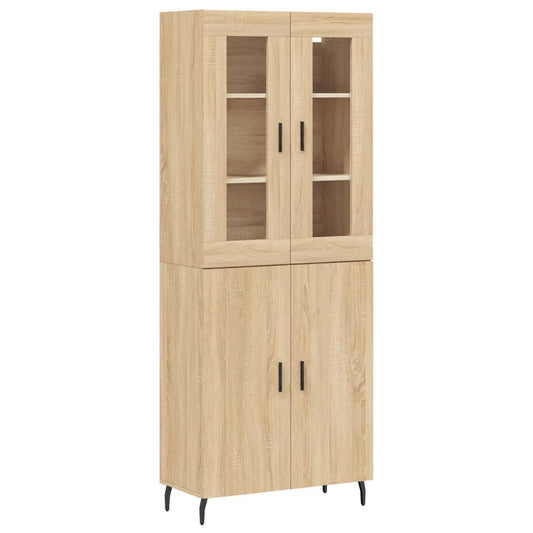 Highboard Sonoma Oak 69.5x34x180 cm Engineered Wood