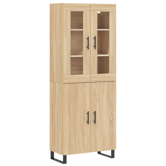 Highboard Sonoma Oak 69.5x34x180 cm Engineered Wood