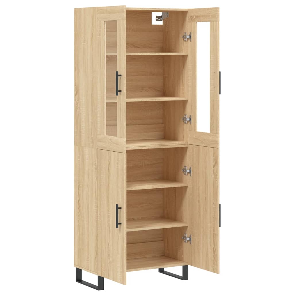Highboard Sonoma Oak 69.5x34x180 cm Engineered Wood