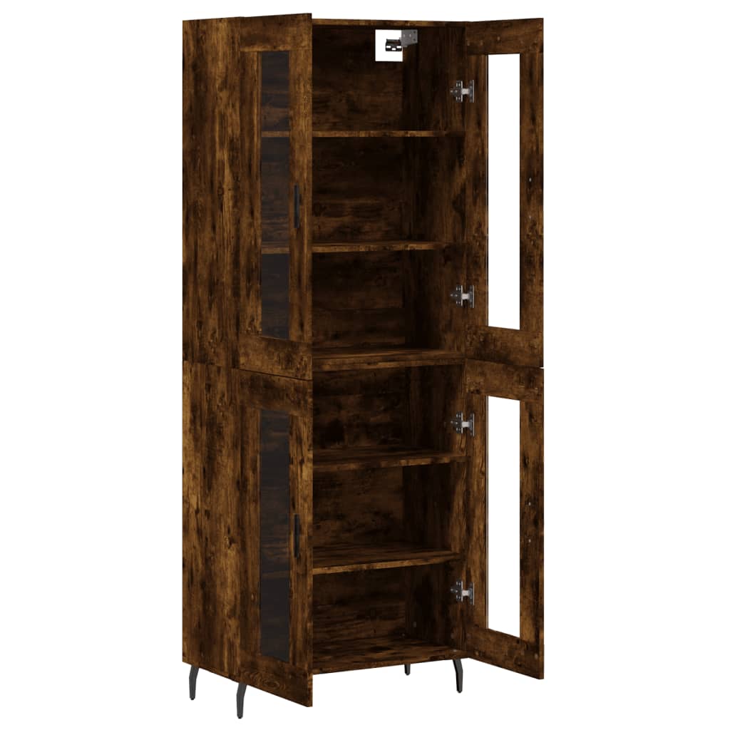 Highboard Smoked Oak 69.5x34x180 cm Engineered Wood