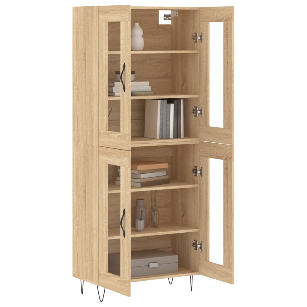 Highboard Sonoma Oak 69.5x34x180 cm Engineered Wood