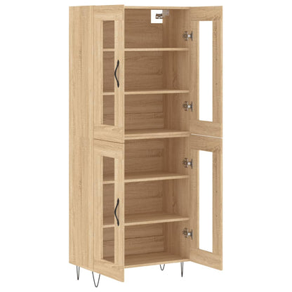 Highboard Sonoma Oak 69.5x34x180 cm Engineered Wood